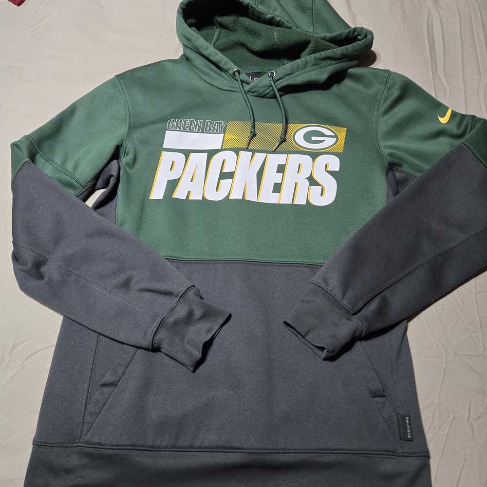 Nike Green and Gray GREEN BAY Packers Hoodie